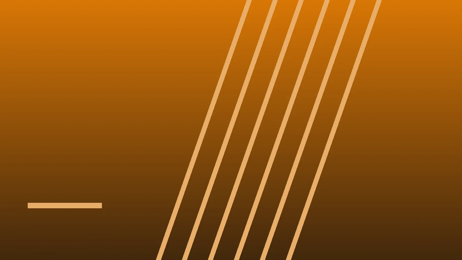 Ilustración abstracta en tonos naranjas con líneas diagonales que representa un teclado mecánico